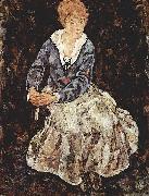 Egon Schiele Portrat der Edith Schiele, sitzend Spain oil painting artist